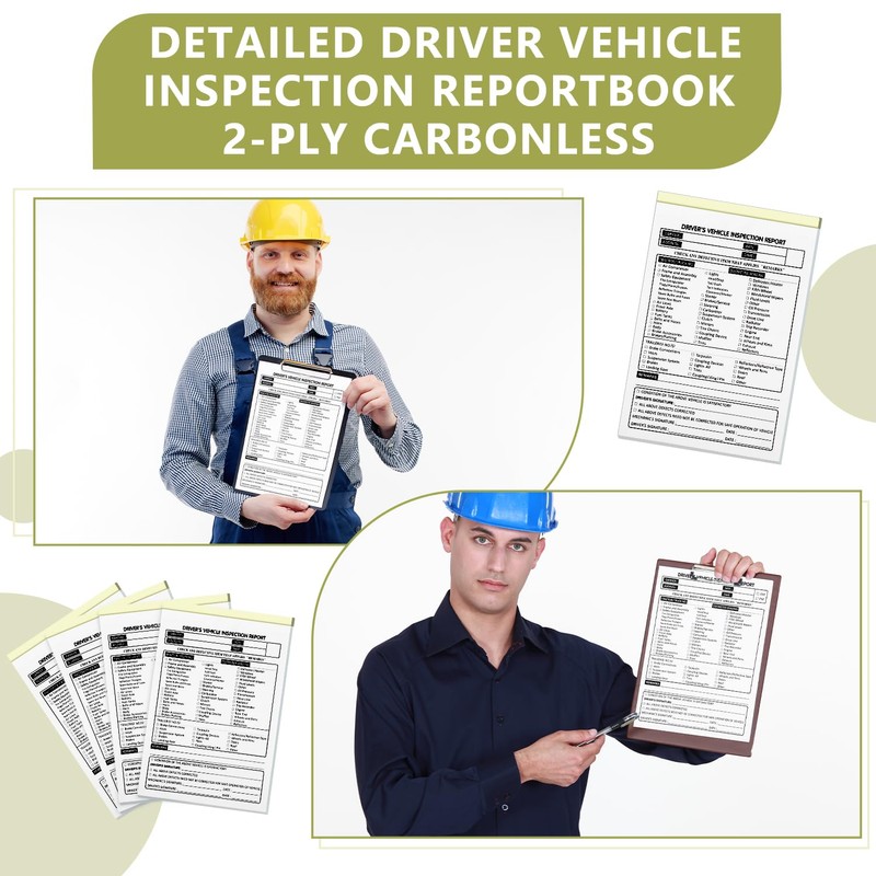 6 Pack Detailed Driver's Daily Vehicle Inspection Report 300 Sets