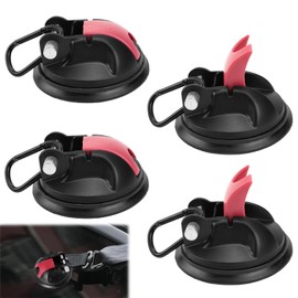 TYBYBB Suction Cup Hooks, Pack of 4, Suction Cup Camping Set, Suction Hooks, Extra Strong, Suction Cup Anchor, Load Capacity of 35 kg, for Camping, Caravans, Awnings, Camping, Motorhome, Tiles, Cars,