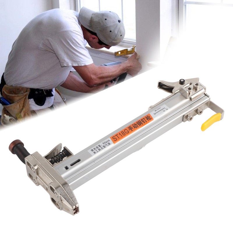 Manual Nailer Woodworking Slotted Steel Nail Gun Furniture Flooring Nailing