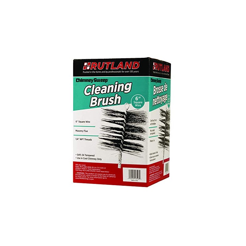 Rutland Products 16506 6-Inch Square Chimney Cleaning Brush