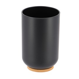 Bamboo-Based Black Padang Vanity Bathroom Tumbler Cup - Ideal as Toothbrush Holder - 10 fl oz Capacity