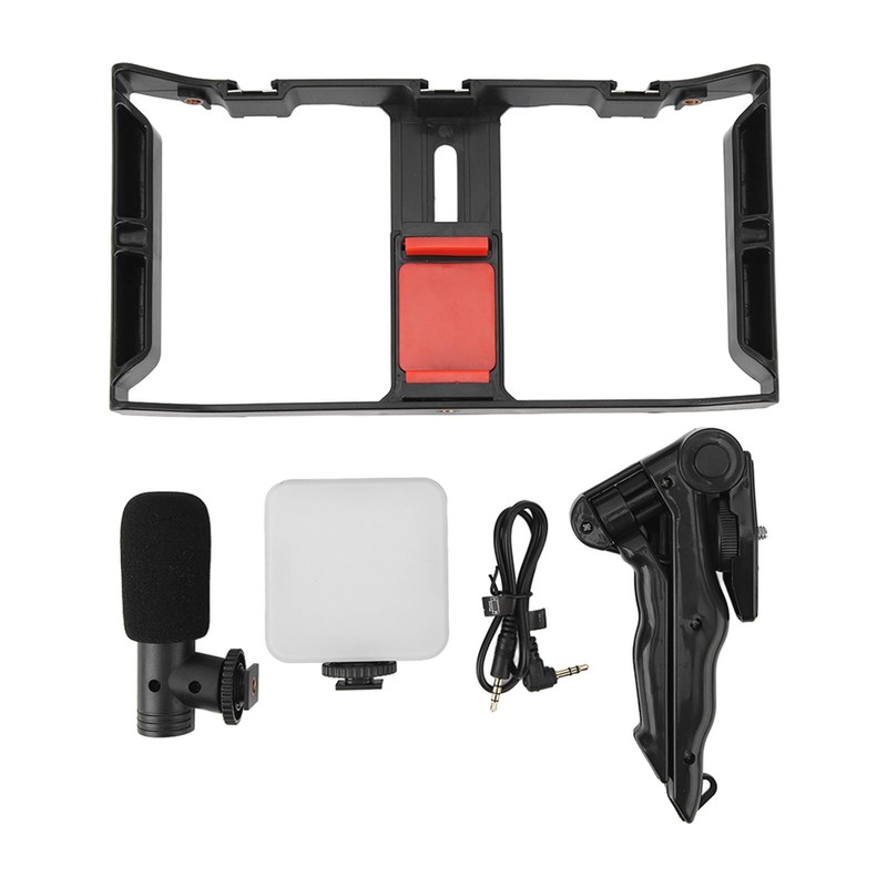 Phone Live Streaming Kit with Fill Light Microphone Sound Cable