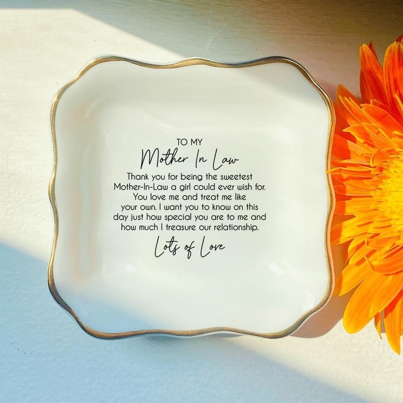 BAT Trang Ceramic Jewelry Tray, The Sweetest Mother-in-Law, Wedding Gifts