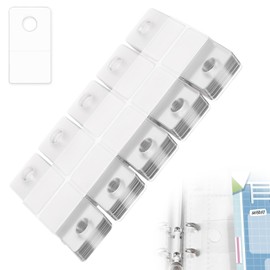 TIESOME 200 Pcs Clear Binder Sheet Converter Stickers, Clear Hole Reinforcement Stickers Self-Adhesive Hole Labels Change No Punched Page to Loose-Leaf Binder Refill Insert for DIY