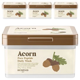 Skinfood Acorn Pore Peptide Daily Mask 270g, 30-pack, 4 packs / 스킨푸드 에이콘 포어 펩타이드 데일리 마스크 270g, 30개입, 4개