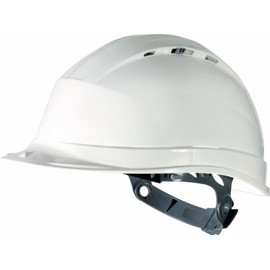 Delta Plus QUARTZ 1 - Safety Helmet, Adjustable Vents with Manual Adjustment - White - Adjustable