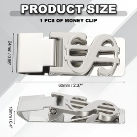 PATIKIL Stainless Steel Money Clip, Metal Slim Wallet Clip for Men Silver Money Holder Minimalist Front Pocket Wallet for Credit Card Business Card