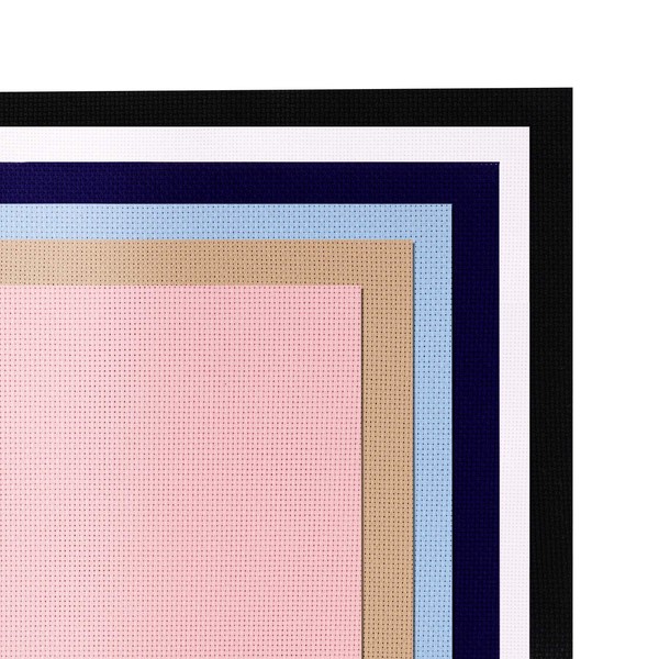 Gukasxi 6 Pieces Aida Fabric 14 Count Cross Stitch Fabric