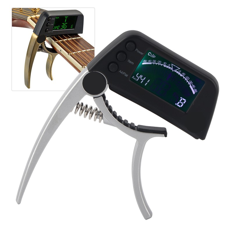 Guitar Capo Tuner Zinc Alloy ABS 2 in 1 Clip