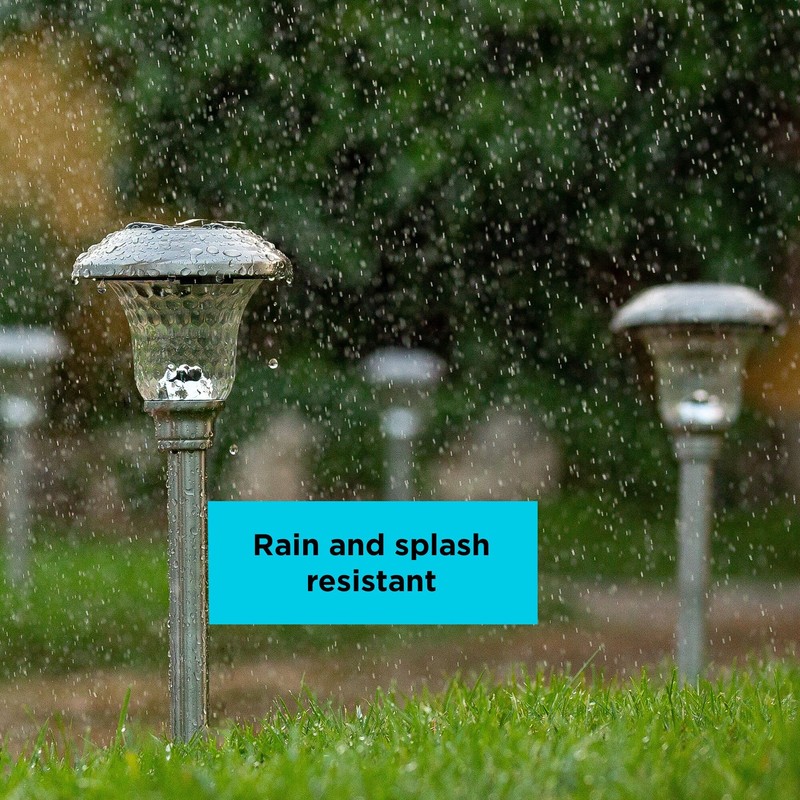 BLACK+DECKER Solar-Powered Outdoor Path Light - 8 Pack (BDSLPT8P)