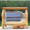 Table Top or Ground Gallon Glass Jar Squirrel Feeder Cedar
