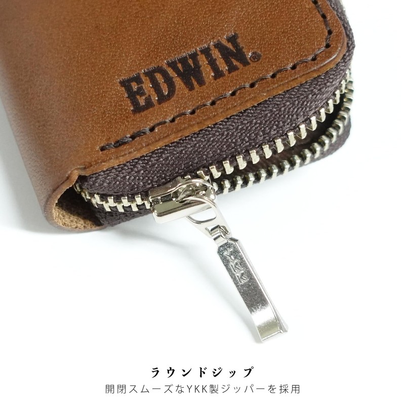 Edwin Men's Key Case, Tochigi Leather, Smart Key, Cowhide Leather,