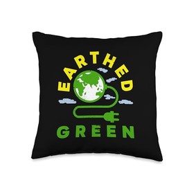 Renewable Energy Systems Apaprel For Men And Women Renewable Systems Earthed Green Clean Energy Throw Pillow, 16x16, Multicolor