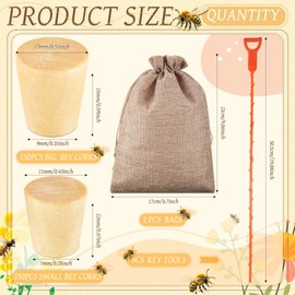 Juexica 308 Pieces Carpenter Sets 2 Size Carpenter Carpenter Traps for Outside with Stake Fence Kit for Repairs The Damage and Plugging Holes