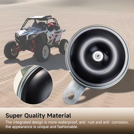 FARBIN - Bocina eléctrica para motocicleta, de 3.1 pulgadas, 12 V, 110 db, impermeable, redondo, bocina de disco de metal pequeño para motocicleta, ciclomotor y moto