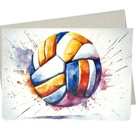 Whitman and Daughter Volleyball Card, Volleyball Birthday Card (1 Premium Card, 5X7 Inch) for Volleyball Coach Thank You Card, Graduation etc - 897