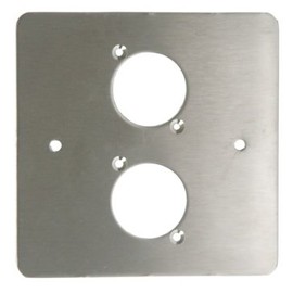 AllMetalParts 2 X 2 Way XLR Single Gang Face Plate Brushed Stainless [PC]