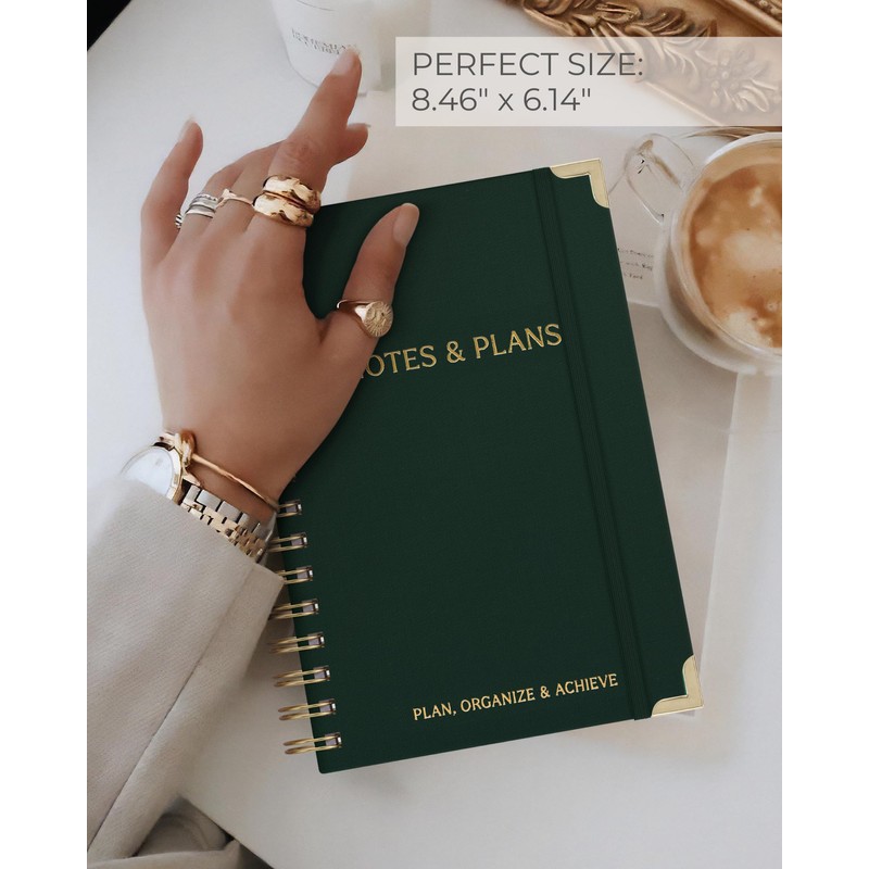 ZICOTO Aesthetic Daily Planner And Notebook With Hourly Schedule -