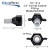 RecPro RV Plumbing Fitting 1/2" Swivel to 1/2" Barb |