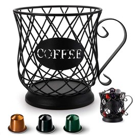 Coffee Capsule Basket, Coffee Capsules Storage, Coffee Pod Holder Basket, Coffee Capsule Storage Basket, Coffee Dispenser, Coffee Basket, Large Capacity for Coffee Capsules, Fruits (Large)