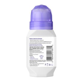CRYSTAL - Desodorante mineral sin aluminio, roll-on para mujeres y hombres, lavanda y té blanco, sin parabenos, certificado libre de crueldad animal y