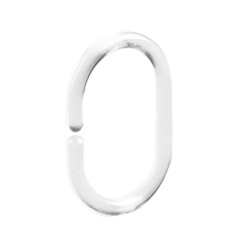 iDesign Basic Shower Curtain Rings Shower Curtain Holder 4.14 x 0.58 x 6.05 cm Transparent Plastic