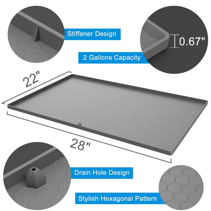 AECHY Under Sink Mats - Waterproof & Flexible Liner, 28"
