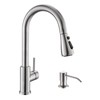 Kicimpro Kitchen Sink Faucet with Soap Dispenser, 3 Modes Kitchen
