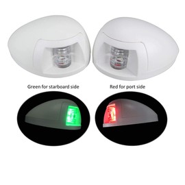 Marine Boat Green Starboard RED PORTSIDE LED Navigation Light Horizontal Mount