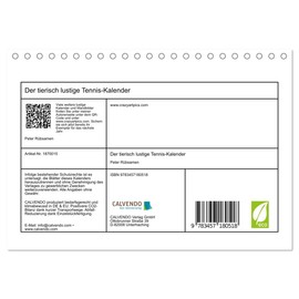 The Animal Funny Tennis Calendar (Desk Calendar 2025 DIN A5 Landscape), CALVENDO Monthly Calendar