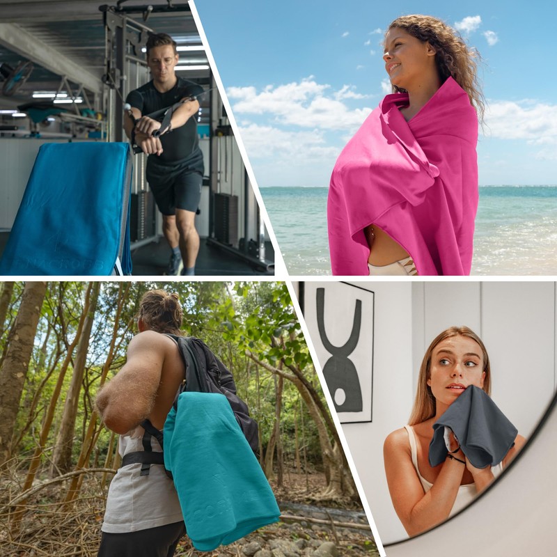 ZENACROSS Microfibre Towel with Carry Bag - Quick-Drying and Versatile