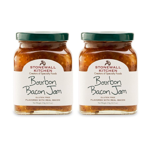 Stonewall Kitchen Bourbon Bacon Jam, 12.5 Ounce (Pack of 2)