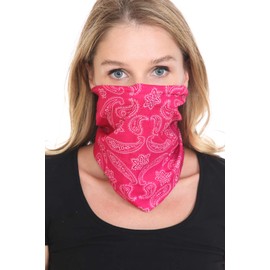 Triple9 Shop Balaclava Face Mask, Neck Gaiter, UV Protector Hood Motorcycle Ski Snowboarding Cycling Hunting Scarf for Men Women Kids (Orange, Pink, Purple)