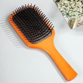 Scalp Care Square Wood Hair Brush Large Scalp Massage Comb Wooden Brush Hair Care Tool Beauty Cash on Delivery or Pay upon Order / 두피케어 사각 우드 헤어 브러쉬 대형 두피 마사지 빗 나무 브러시 모발 관리 도구 뷰티 착불 또는 주문시 결제