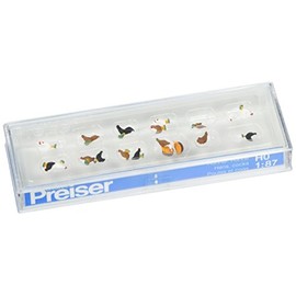Preiser 1/87th - PR14168 - Model Railways - Chickens and Roosters