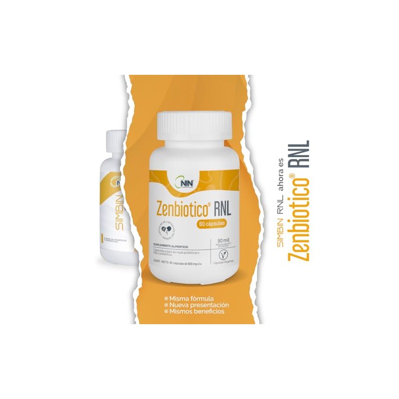 NIN Zenbiotico RNL- Antes Simbin RNL - Suplemento Alimenticio -