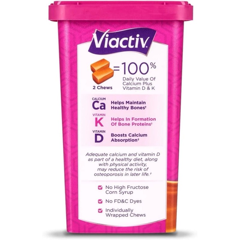 Viactiv 5 Pack Viactiv Calcium Vitamin 500 Soft Chews Caramel