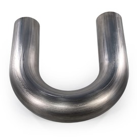 System1 Design Mandrel Bent 304 Stainless Steel 180 Degree Tubing 2" OD – 3" Bend Radius Exhaust Tubing, 16 Gauge – USA-Made Exhaust System (2-Pack)