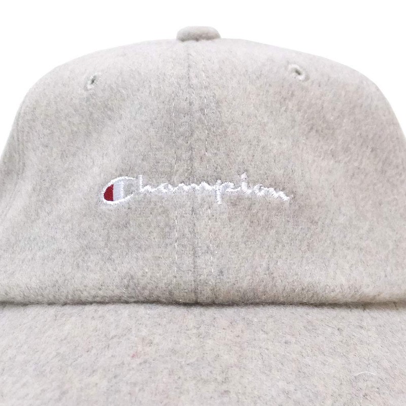 Champion Low Cap, Strapback, Wool Felt, Script Logo, Black