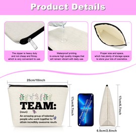 Gfhzdmf Team Definition Noun Cosmetic Bag Team Gifts for Female Employees Colleague Inspirational Group Makeup Bag Office Accessories Appreciation Thank You Gifts for Women Travel Pouch