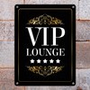 VIP Lounge Metal Sign with 5 Stars Motif Party Luxury