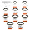 170PCS Set Drain Plug Gasket 10 Sizes Rubber and Metal