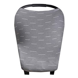 Baby Car Seat Cover Canopy and Nursing Cover Multi-Use Stretchy 5 in 1 Gift"Dash" by Copper Pearl