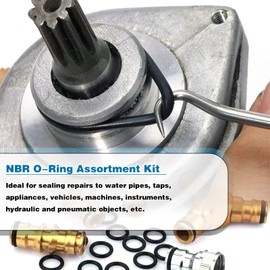 Fomiata 24 Size 1290 Pcs O Rings Assortment Kit, Metric Oring Kit - Universal Size from Ø6mm to Ø28mm Made of Nitrile Rubber Ideal for Shower Plumbers Hydraulic etc. (1290)