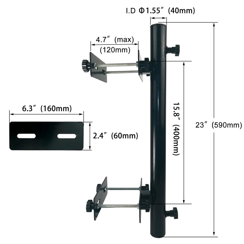 Patio Umbrella Holder,Heavy-Duty Umbrella Holder for Deck,Metal Deck Mount Umbrella