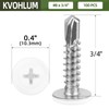 #8 x 3/4" (100 PCS) White Head Fast Self Tapping