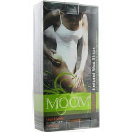 Moom Natural Wax Strips with Chamomile & Lavender Botanicals-for Legs and Body(Multi-Pack)