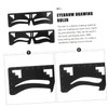 FRCOLOR Sets Professional Eyebrow Ruler Makeup Stencil Set Reusable Shaper