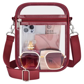 UEASE Clear Bag Stadium Approved Clear Purse for Women Clear Crossbody Bag for Stadium Events Concerts Festivals