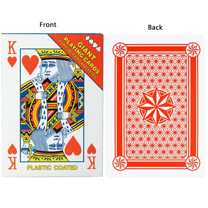 Plzoslly Large Playing Cards Giant Playing Card Deck, 5 X